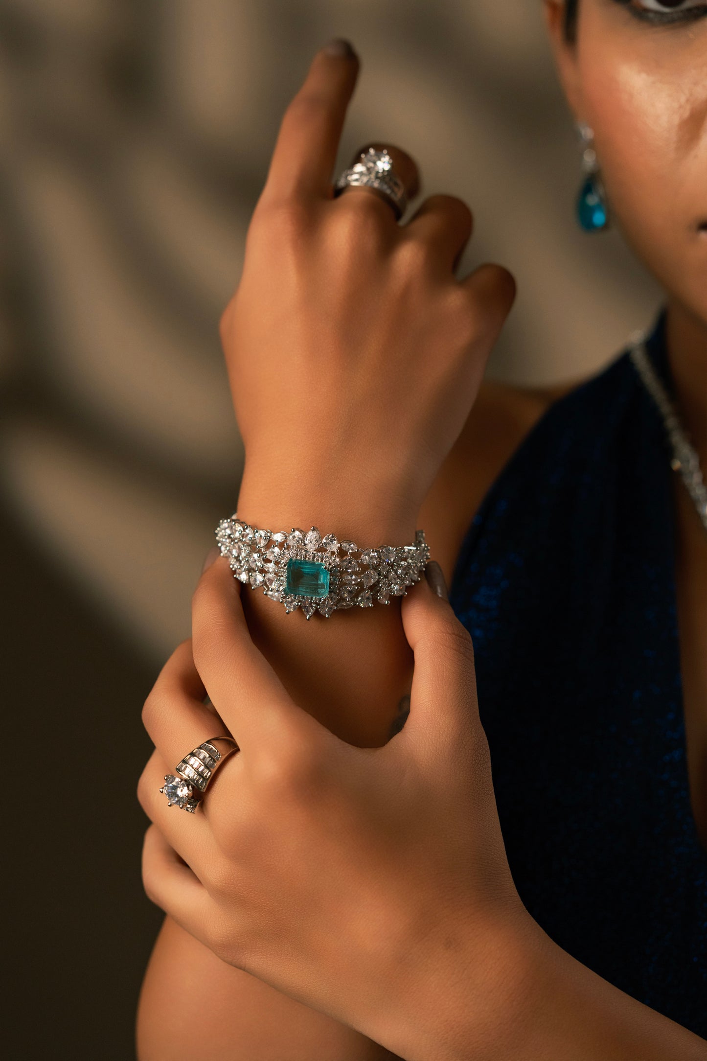 Green Stone Diamond Bracelet VNHN202