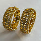 White Jadau Gold Finish Pearl Bangles VNHN229
