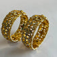 White Jadau Gold Finish Pearl Bangles VNHN229