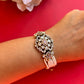 Cherry Blossom Pink Polki Bracelet VNHN233