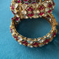 Rubi Green Yellow Polki Bangles VNHN250