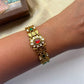 Red Flower Jadau Bracelet VNHN275