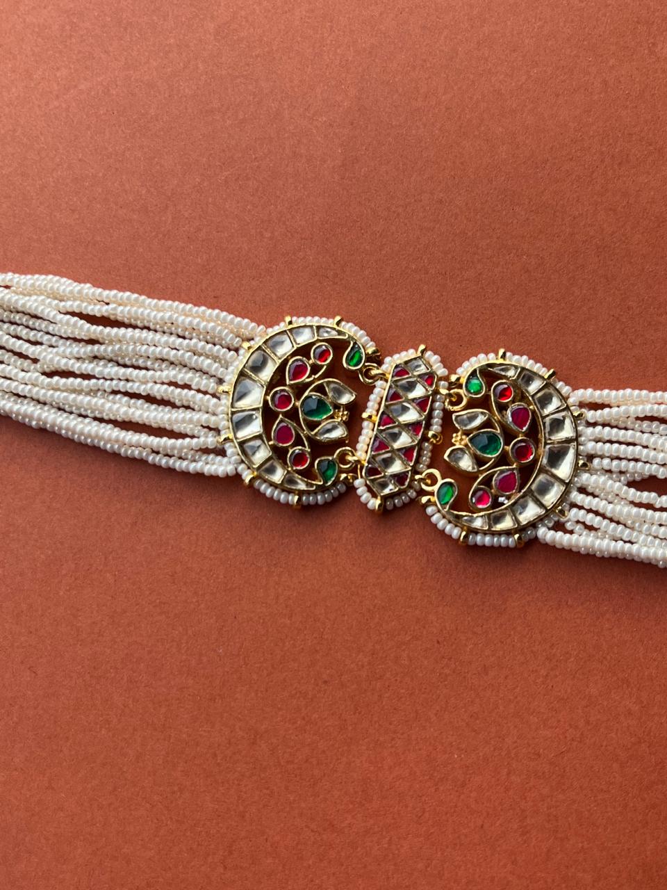 Multi Jadau Pearl Bracelet VNHN295