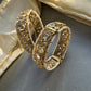 Gold Plated Polki Pearl Bangles VNHN307