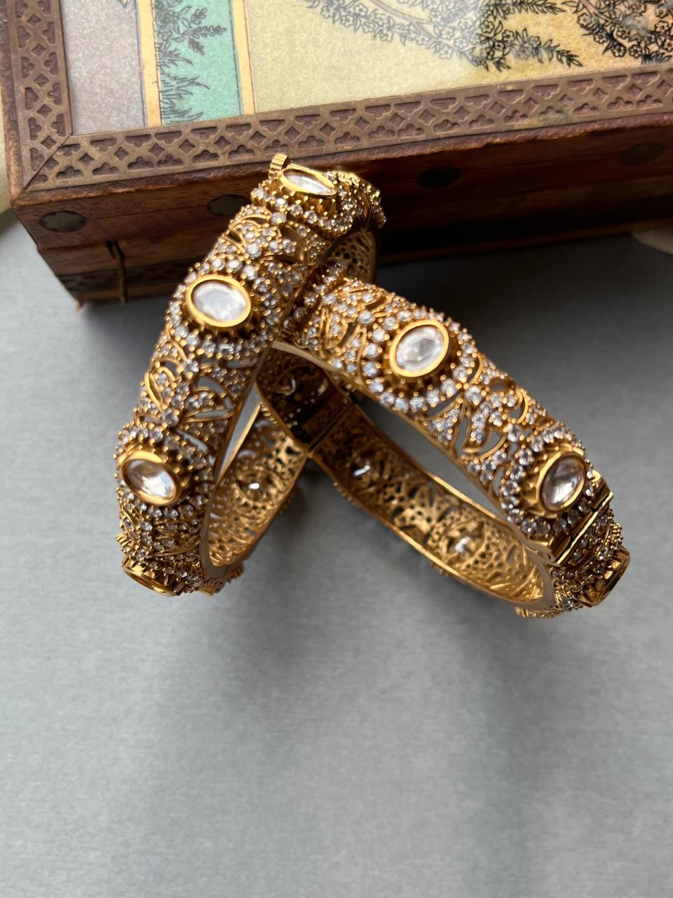 Polki Diamond Bangles VNHN312