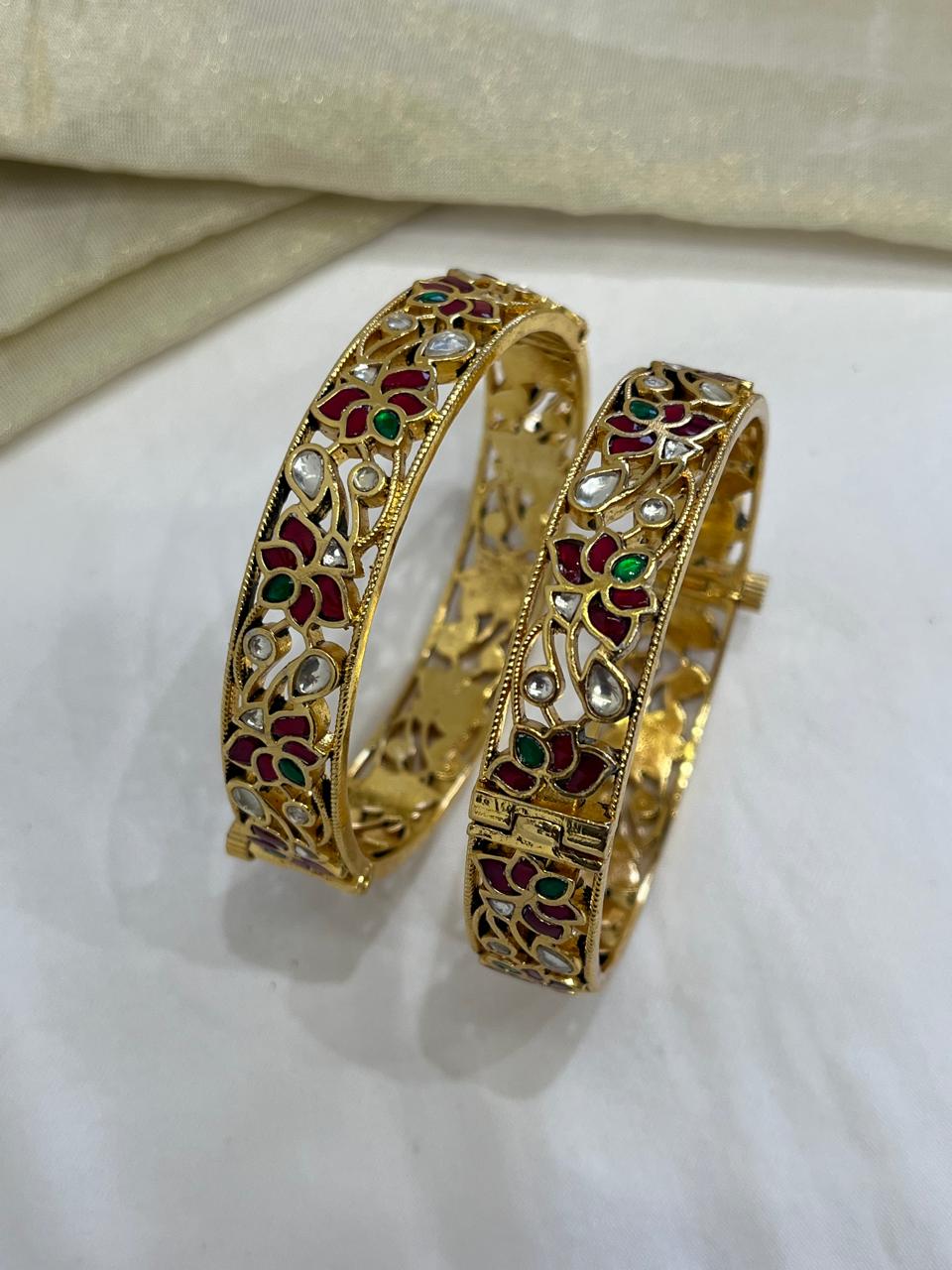 Kamal Multi Jadau Bangles VNHN323