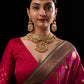 White Jadau Necklace Set - VNN001