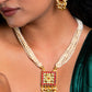 White Pearl Takkar Medium Length Necklace Set - VNN007