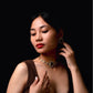 Red Stone Polki Choker Set - VNN022