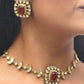 Red Stone Polki Choker Set - VNN022