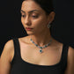 Italian Green Diamond Necklace Set - VNN033