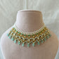 Jalar Green Chand Necklace Set- VNN123