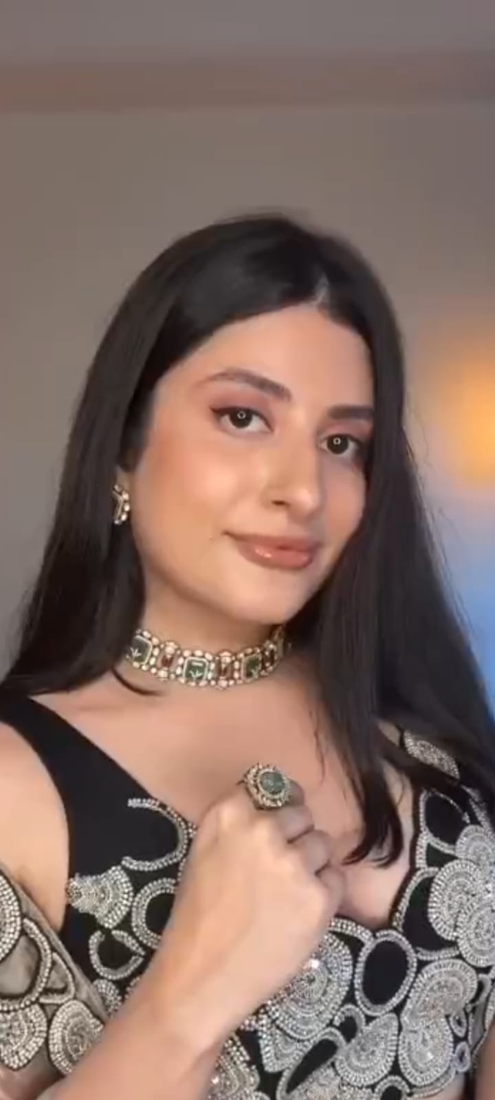 Green Moissanite Necklace Set- VNN241