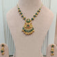 Green & Red Stone Jadtar Long Set VNN296