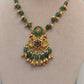 Green & Red Stone Jadtar Long Set VNN296