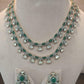 Double Layered Green Polki Set VNN327