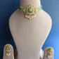 Jadau Green Stone Chokar Set- VNN356