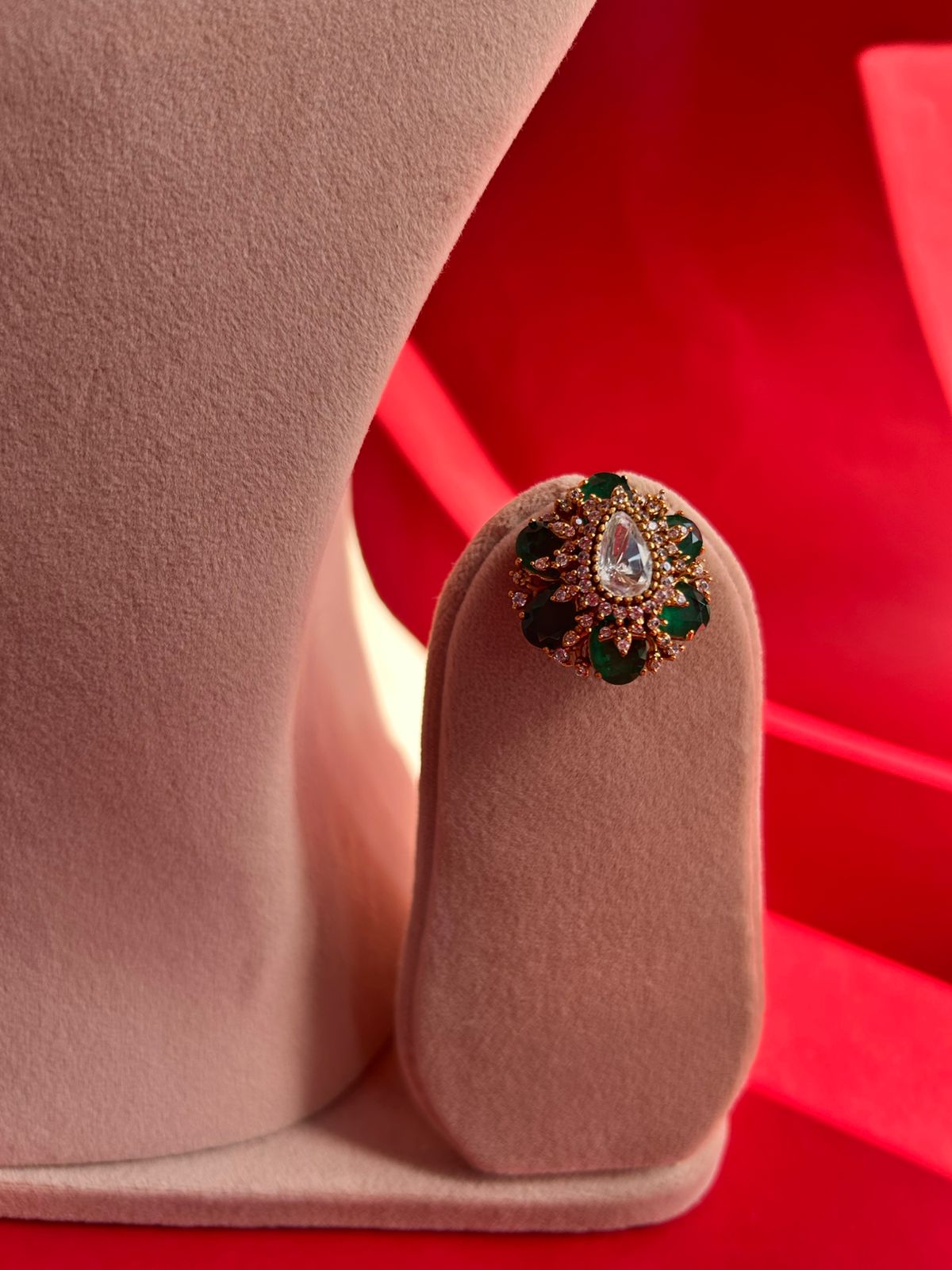Green Stone Polki Set VNN387