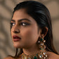 Emerald Stone Polki Necklace Set VNN388