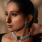 Green Square Stone Diamond Chokar Set VNN403