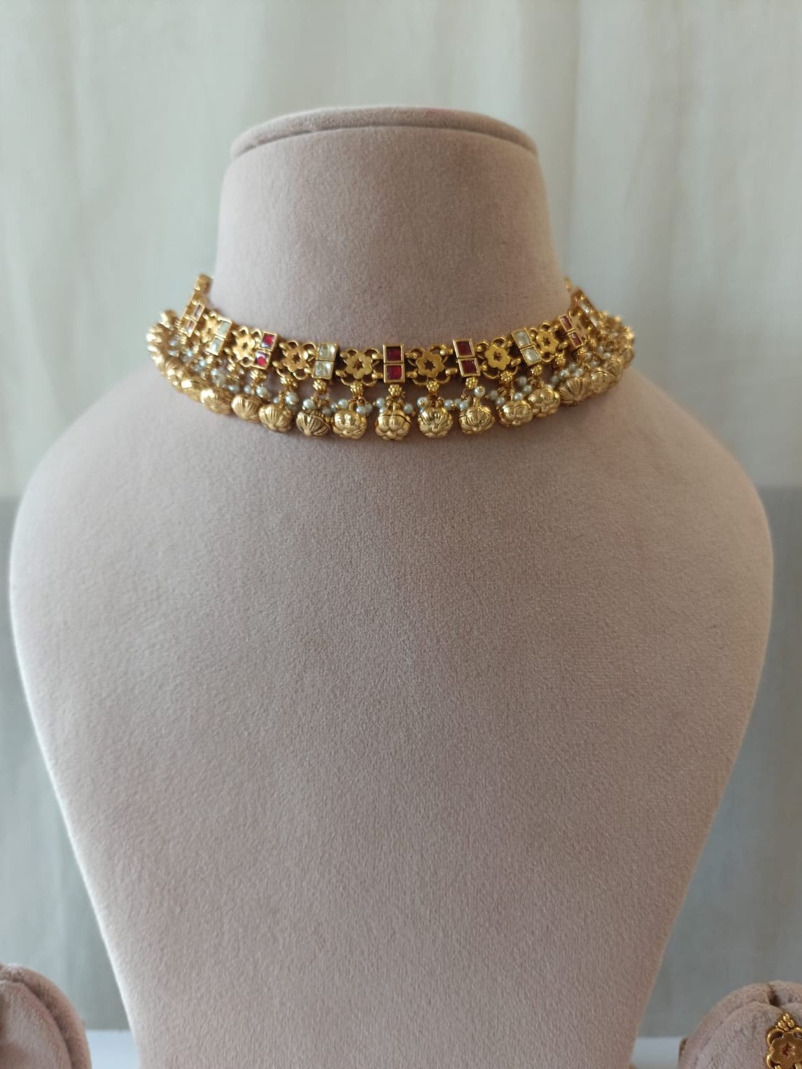 Antique Jadau Chandan Necklace Set VNN404