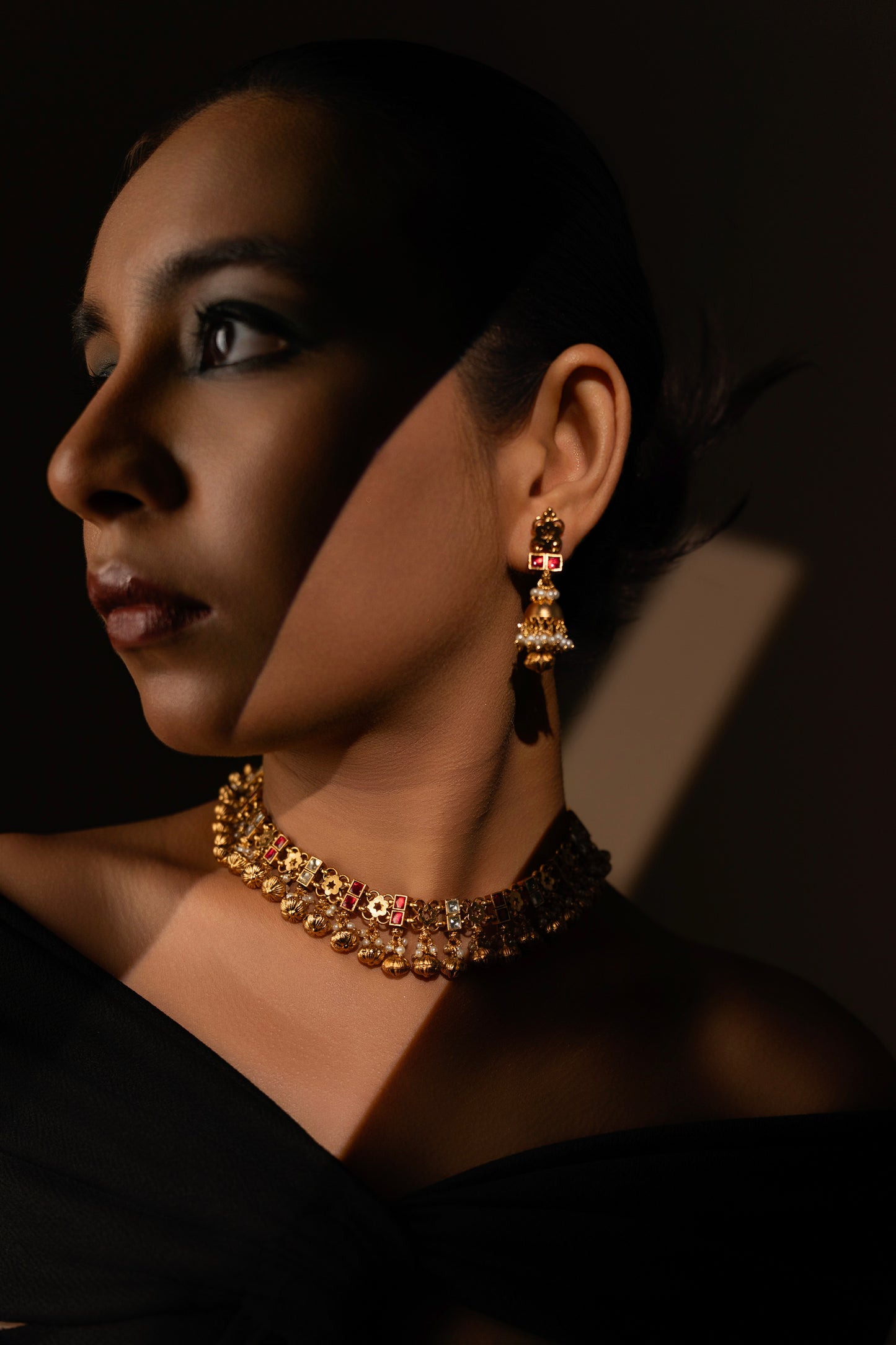 Antique Jadau Chandan Necklace Set VNN404