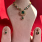 Green Stone Polki Necklace Set VNN412