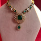 Green Stone Polki Necklace Set VNN412