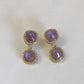 Purple Stone Polki Diamond Necklace Set- VNN421