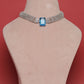 Blue Square Diamond Chokar Set VNN432