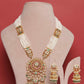 Heritage Round Jadau Pendant Long Pearl Set VNN448