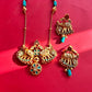 Firoza Elephant Pendant Chain Set VNN453