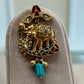 Firoza Elephant Pendant Chain Set VNN453