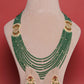 Green White Beads Multi Jadau Mala Set VNN470