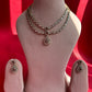 Victorian Polki Red Pendant Set VNN473