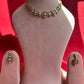 Octagon White Polki Necklace Set VNN482