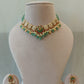 Green Stone Antique Jadau Necklace Set VNN490