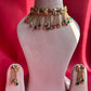Elephant Multi Stone Polki Necklace Set VNN415
