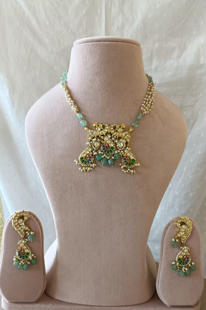 Pearl Mala Peacock Set - VNN516