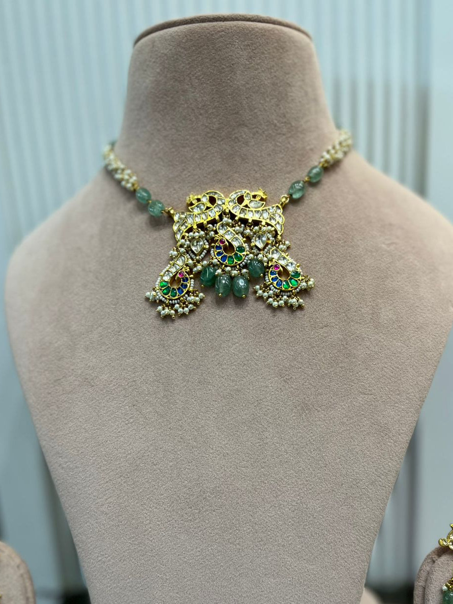 Pearl Mala Peacock Set - VNN516