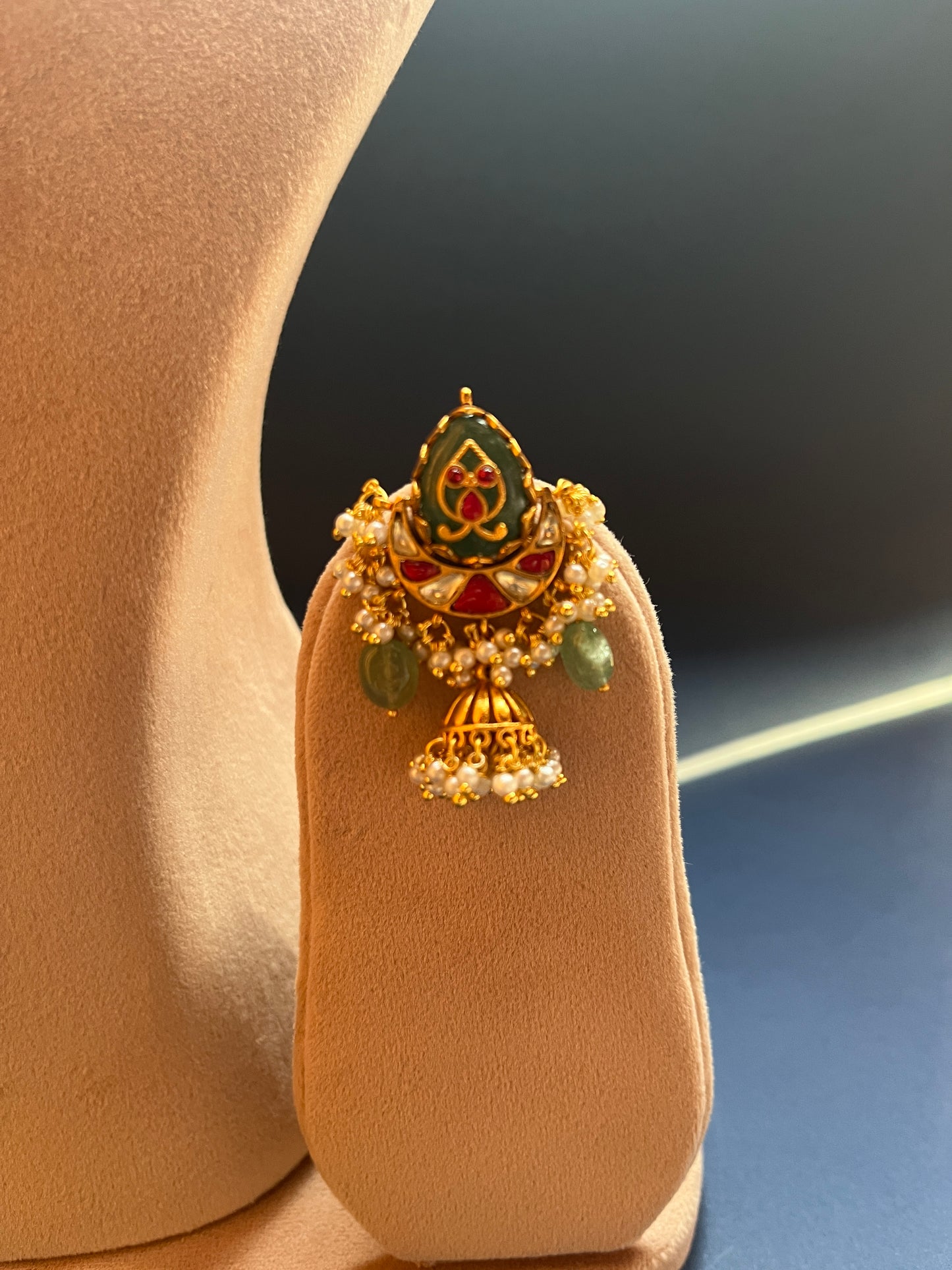 Long Jadau Ghughari Necklace Set VNN525