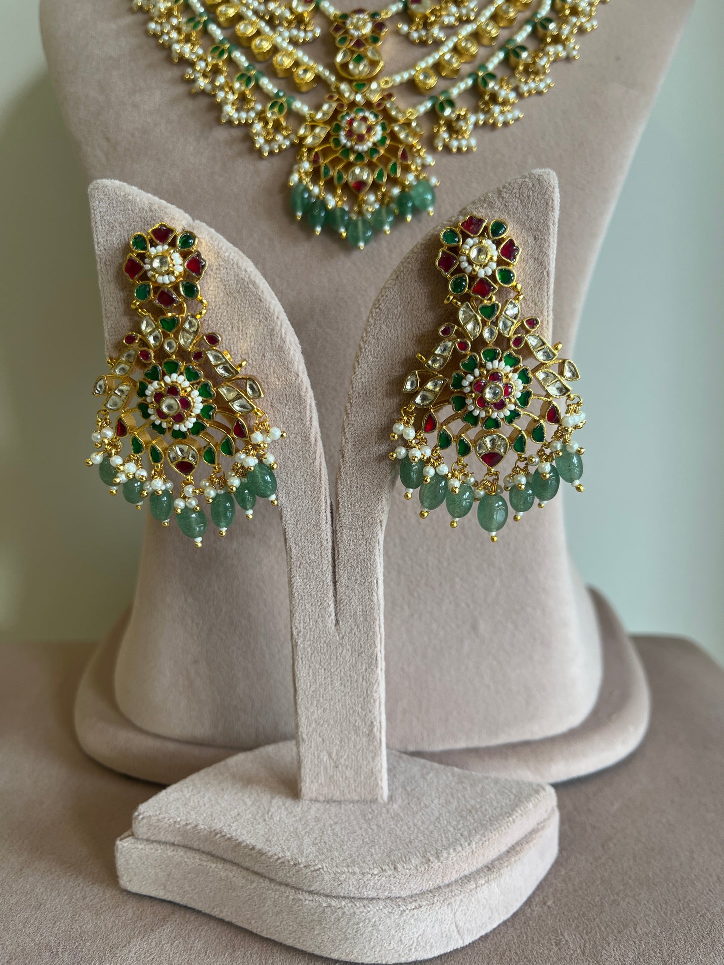 Multi Jadau 3 Layered Necklace Set VNN532