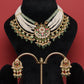 Multi Jadau Round Pendant Pearl Necklace Set VNN534