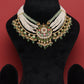 Multi Jadau Round Pendant Pearl Necklace Set VNN534