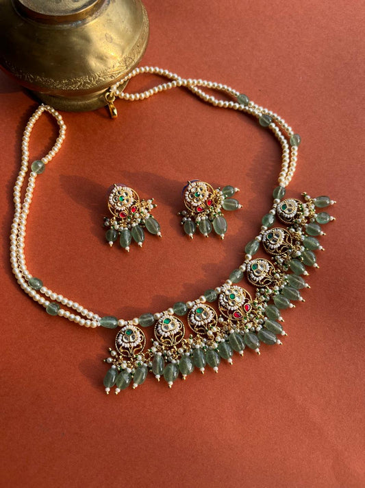 Antique Jadau Necklace Set VNN541