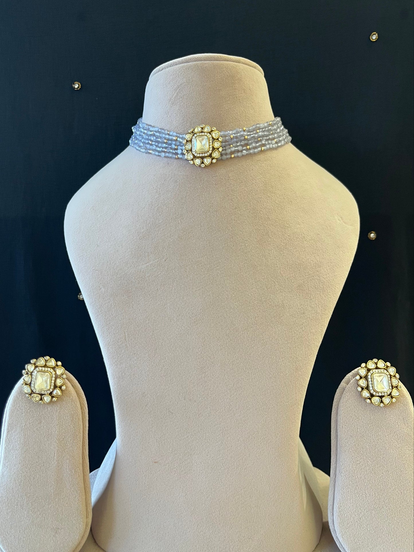 Purple Moissanite Chokar Set VNN543