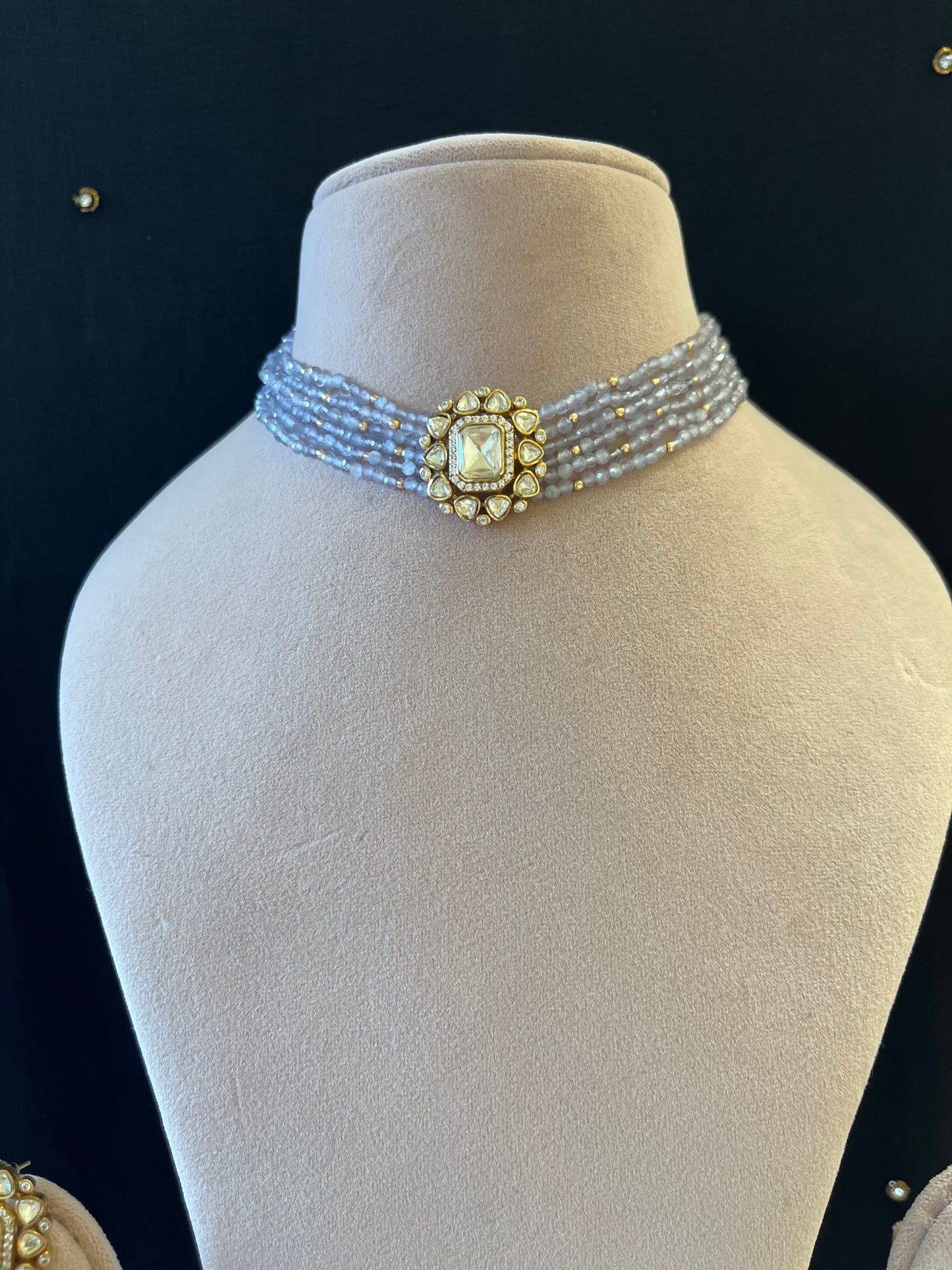 Purple Moissanite Chokar Set VNN543