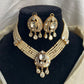 Yellow Polki Necklace Set VNN548