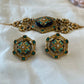 Floral Motifs Stone Chokar Set VNN550