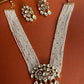 Pearl Yellow Polki Chokar Set VNN555